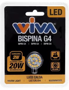 Wiva 90040003 Qtech LED bG4 prise 3W 3K 12V AC/DC 2